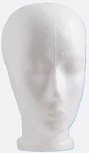 Pruikenkop wit hoogte 26 cm dame