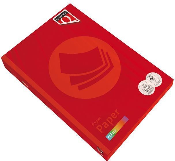 Kopieerpapier Quantore Colour A4 120gr felrood 250 vel | 5 stuks