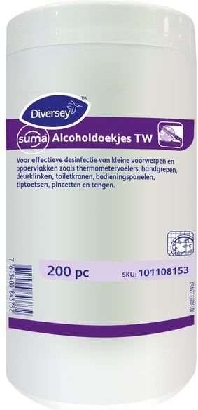 Desinfectiedoekjes Suma o.b.v. alcohol TW 200 stuks