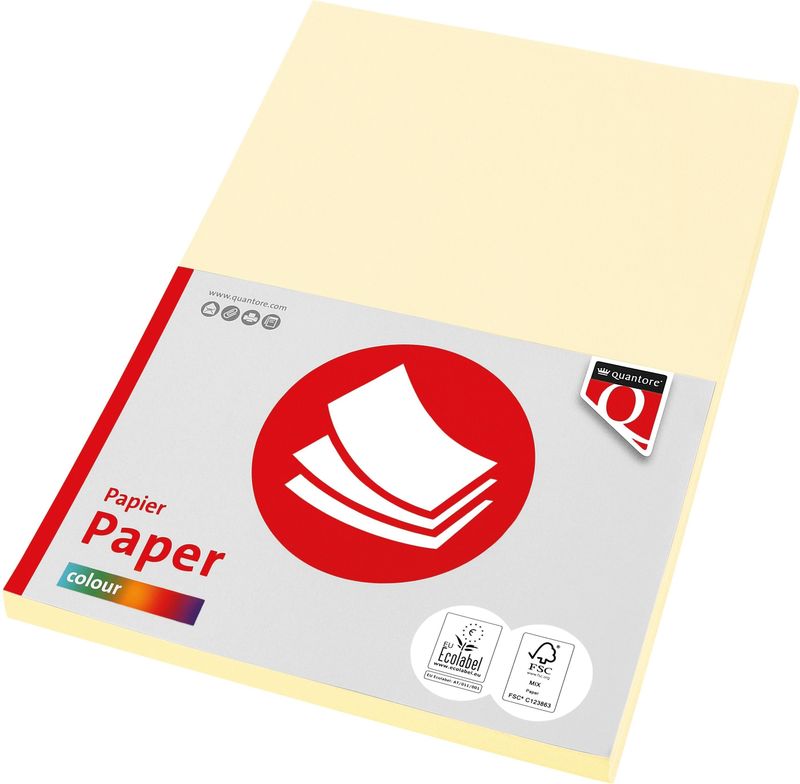 Kopieerpapier Quantore Colour A4 160gr ivoor 50 vel | 10 stuks