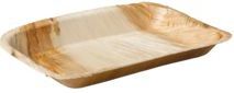 Biodore® Bord, rechthoekig, 1-vaks, Palmblad,17x14cm 25 stuks