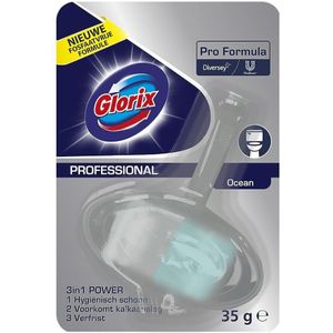 Toiletblok glorix ocean fresh met houder | 12 stuks