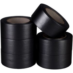 Duct tape zwart 50 mm x 50 meter | 6 stuks