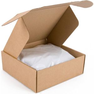 Postdoosjes met klepsluiting enkelgolf 233 x 233 x 85 mm bruin | 30 stuks