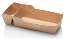 Snackbak Kraft A9+1/A22, 120x70x35mm 50 stuks