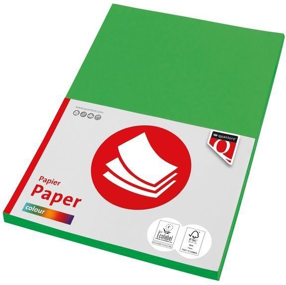 Kopieerpapier Quantore Colour A4 120gr grasgroen 100 vel | 10 stuks