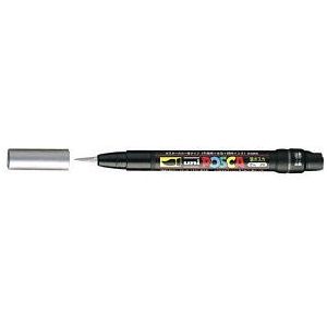 Brushverfstift posca pcf350 1-10mm zilver | 1 stuk