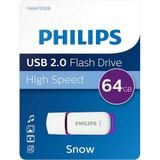 Usb-stick philips flash drive snow 64gb usb 2.0 | 10 stuks