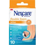 Wondpleister nexcare active flex foam 6x10cm 10st | 14 stuks