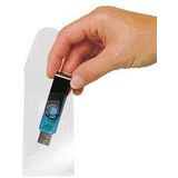 USB hoes Djois 52.5x90mm met sluiting zelfklevend transparant | 10 stuks