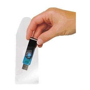 USB hoes Djois 52.5x90mm met sluiting zelfklevend transparant | 10 stuks