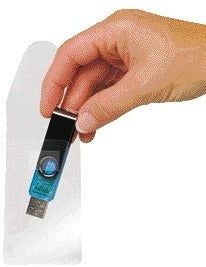 USB hoes Djois 52.5x90mm met sluiting zelfklevend transparant | 10 stuks