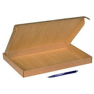 Brievenbusdoos A4 met klep 310x220x28mm BRUIN 50 stuks