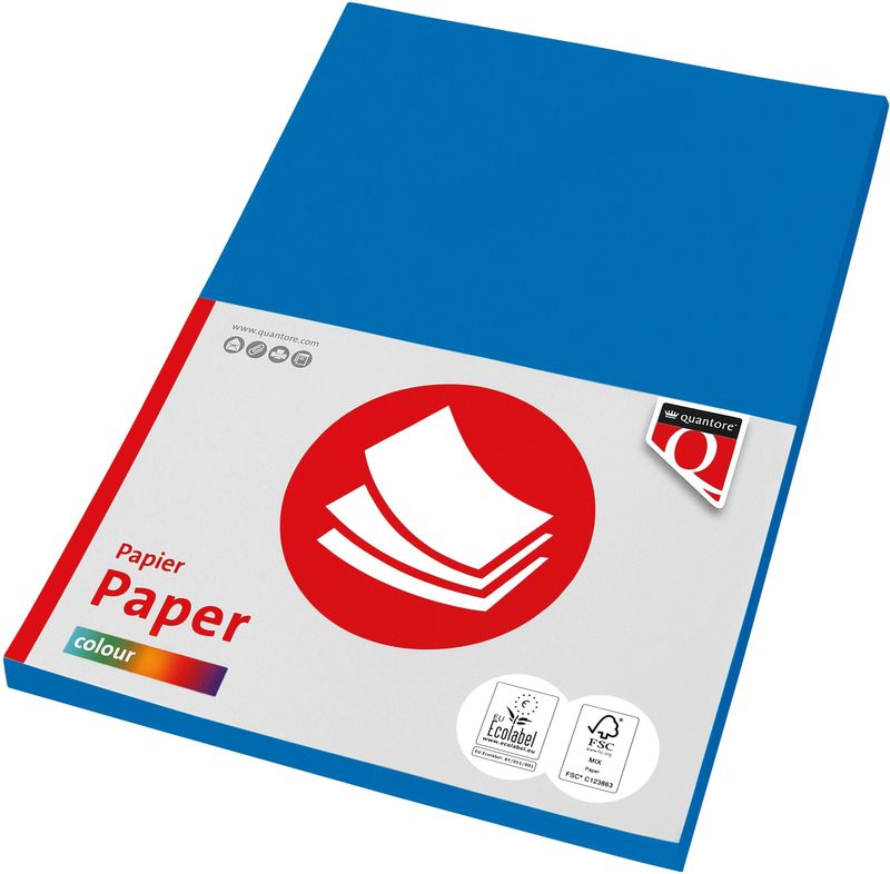 Kopieerpapier Quantore Colour A4 160gr diepblauw 50 vel | 10 stuks