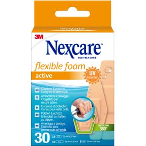 Wondpleister nexcare active flex foam 30st ass | 12 stuks