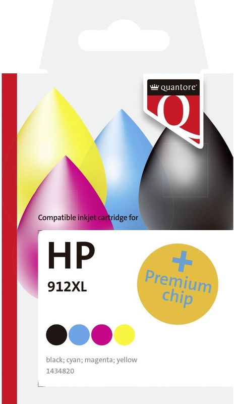 Quantore - Inktcartridge Alternatief - Zwart - Inhoud 30ml, 12ml, 12ml, 12ml