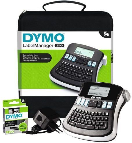 Labelprinter Dymo LabelManager 210D+ draagbaar qwerty 12mm zwart in koffer