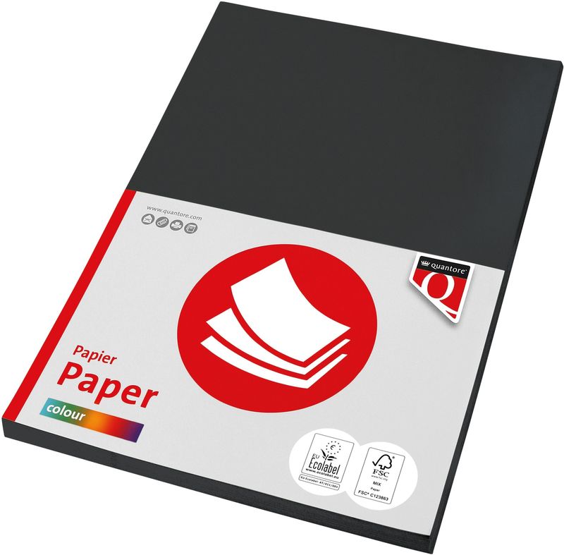 Kopieerpapier Quantore Colour A4 160gr zwart 50 vel | 10 stuks