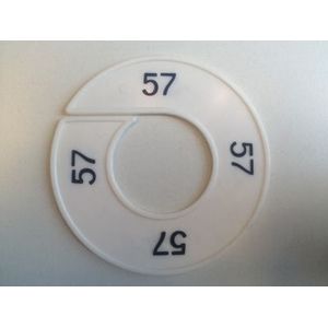 Maatring wit/zwart 57