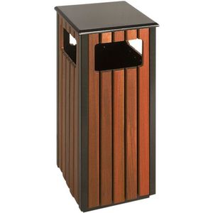 Afvalbak vepa bins voor buiten 36l zwart/houtlook