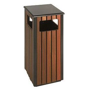 Afvalbak vepa bins voor buiten 36l zwart/houtlook | 1 stuk