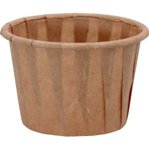 Papieren saus cup bruin 37ml rond 31mm 250 stuks