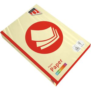 Kopieerpapier Quantore Colour A4 80gr kanariegeel 500 vel | 5 stuks