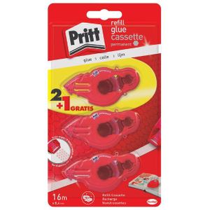 Lijmroller Pritt navulcassette permanent 2+1 gratis blister | 10 stuks