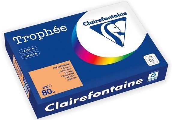 Kopieerpapier Trophée A4 80gr oranje 500 vel | 5 stuks