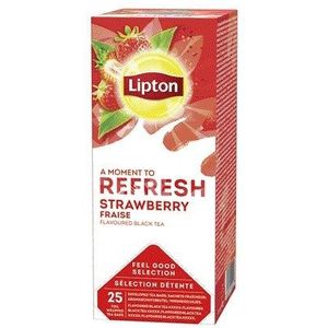 Thee lipton refresh strawberry 25x1.5gr | 6 stuks