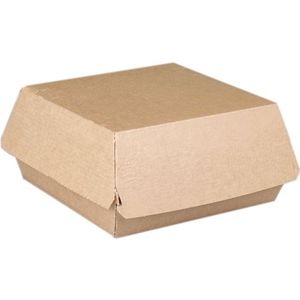 Depa® Bak | Ersatzpapier | hamburgerbox | 115x115x65mm | bruin | 318 stuks