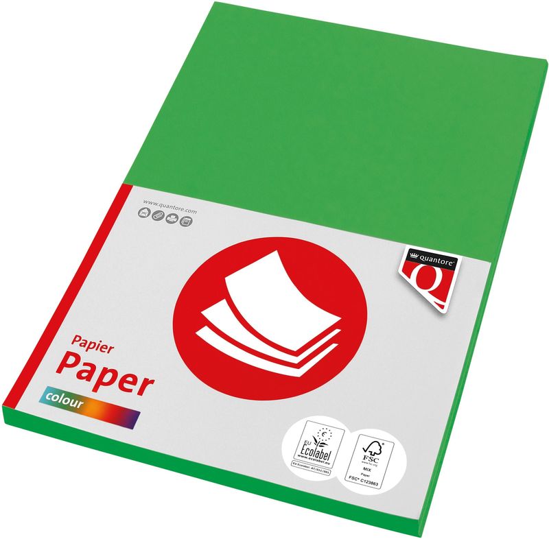 Kopieerpapier Quantore Colour A4 160gr grasgroen 50 vel | 10 stuks