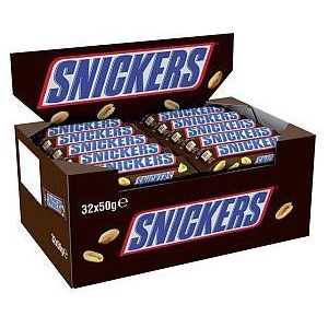 Snoep snickers reep 32x50 gram | Display a 32 stuk