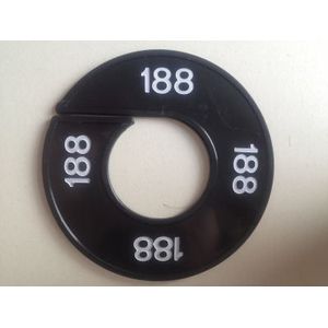Maatring zwart/wit 188