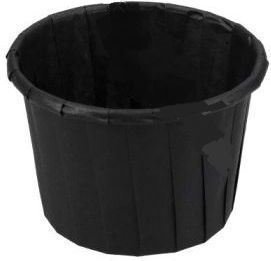 Papieren sauscup 90ml rond Zwart 50 stuks