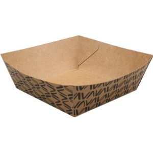 Depa® Bak | Karton | conisch minibakje | 80x80x35mm | bruin/zwart | 400 stuks