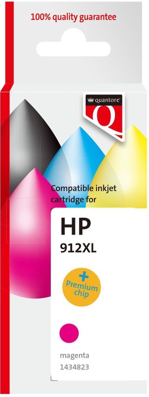 Inktcartridge Quantore alternatief tbv Hp 912XL 3YL82AE hc rood | 12 stuks