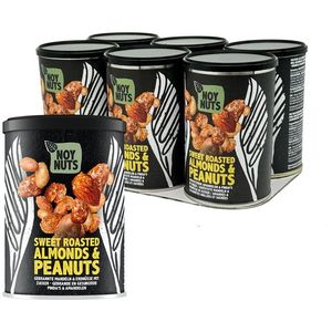 Pinda's noynuts gesuik en gebrand amand blik 135gr | 6 stuks