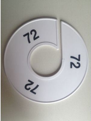 Maatring 11 cm wit/zwart 72