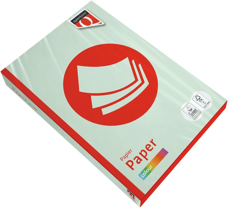 Quantore - Kopieerpapier - A4 - 80gr - Lichtgroen - 500 Vel