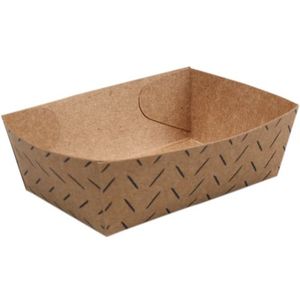 Depa® Bak | Karton + kleicoating | conisch minibakje | 75x48x28mm | bruin/zwart | 400 stuks
