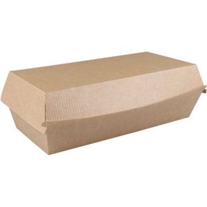 Depa® Bak | Ersatzpapier | sandwichbox | 185x85x38mm | bruin | 165 stuks