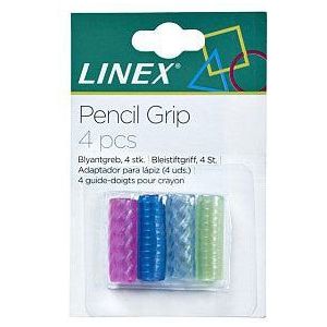Grip voor pen- en potlood linex assorti | Pak a 4 stuk
