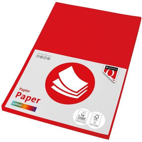 Kopieerpapier quantore col-100 a4 120gr felrood | 10 stuks