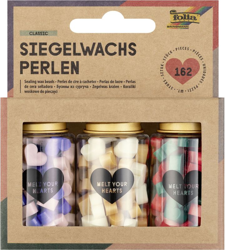 Knutselspullen - Lakzegel Korrels - Set van 3 Flesjes - 6 Kleuren