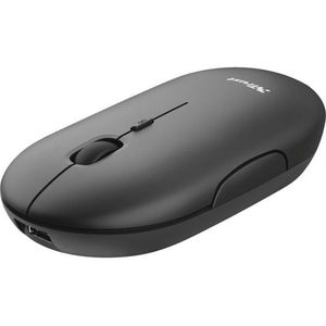 Muis Trust Puck Draadloos Oplaadbaar zwart | 60 stuks