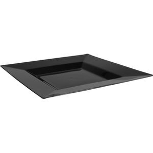 Plastic Bord, herbruikbaar vierkant 1-vaks, PP 20x20cm 20 stuks