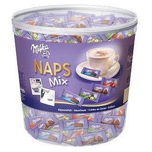 Chocolade milka naps mixbox (ca 207st) silo 1kg | Doos a 207 stuk