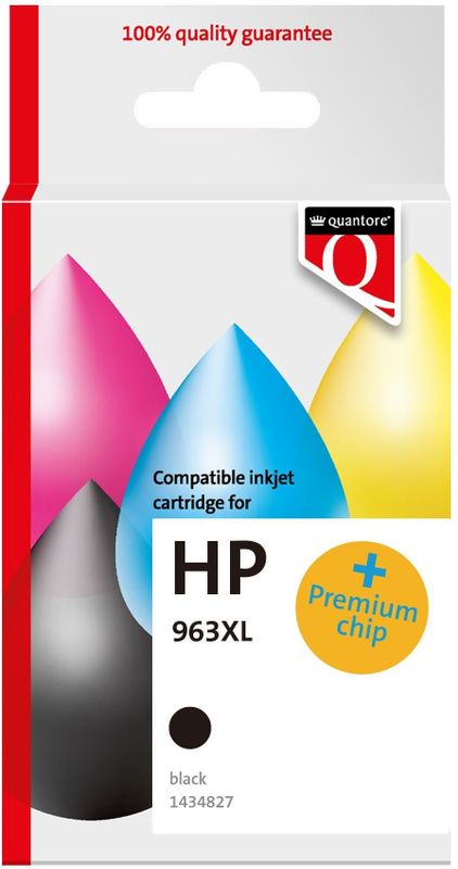 Quantore - Inktcartridge - Zwart - 12 Stuks - Inhoud 50ml - Aantal Afdrukken 2000p