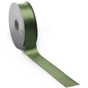 Satijnlint PREMIUM Double face 16mm x 25 meter moss